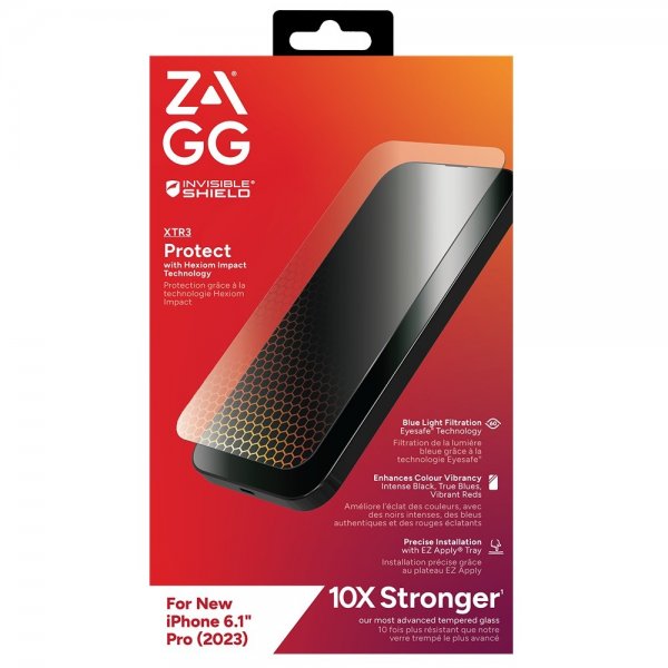ZAGG InvisibleShield iPhone 15 Pro Skærmbeskyttelse Glass XTR3