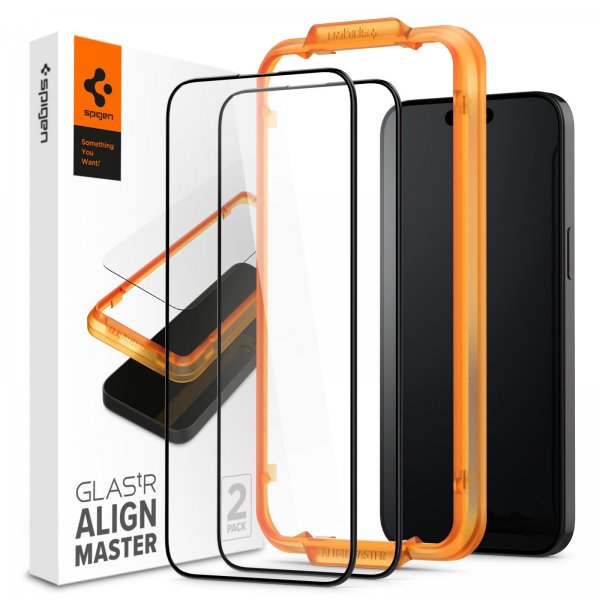Spigen iPhone 15 Pro Skærmbeskyttelse GLAS.tR ALIGNmaster 2-pak