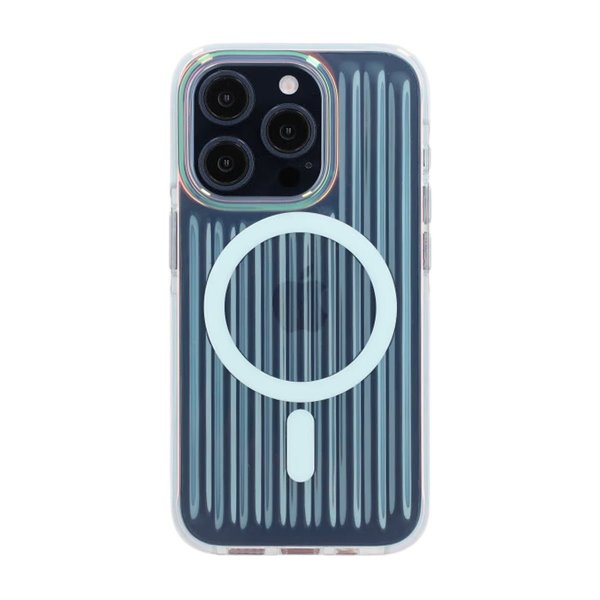 iPhone 15 Pro Cover MagSafe Reflektion Blå