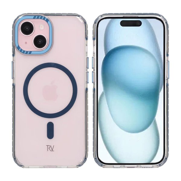 Rvelon iPhone 15 Cover TPU MagSafe Blå