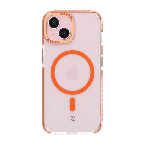 Rvelon iPhone 15 Cover Forstærkede Hjørner Orange