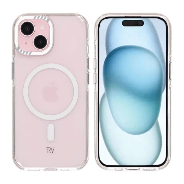Rvelon iPhone 15 Cover Forstærkede Hjørner Hvid