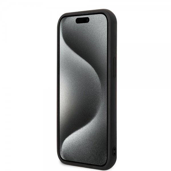Karl Lagerfeld iPhone 15 Cover 3D Rubber Karl & Choupette Sort