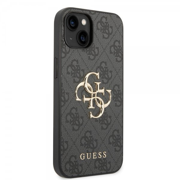 Guess iPhone 15 Cover 4G Logo Grå