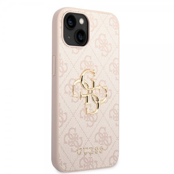 Guess iPhone 15 Cover 4G Logo Rosa