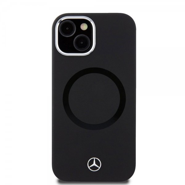 Mercedes Benz iPhone 15 Cover Bicolor MagSafe Sort
