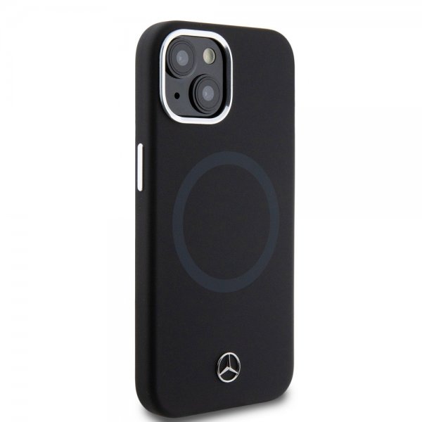 Mercedes Benz iPhone 15 Cover Bicolor MagSafe Sort