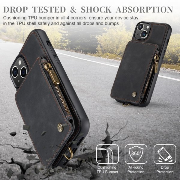 CaseMe iPhone 15 Cover C20 Serie Sort