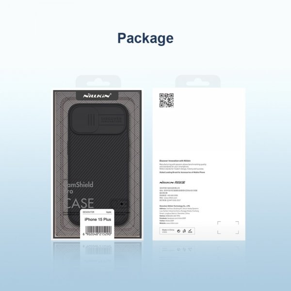 Nillkin iPhone 15 Cover CamShield Pro Sort