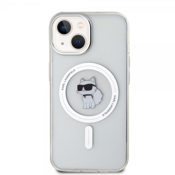 Karl Lagerfeld iPhone 15 Cover Choupette MagSafe Transparent