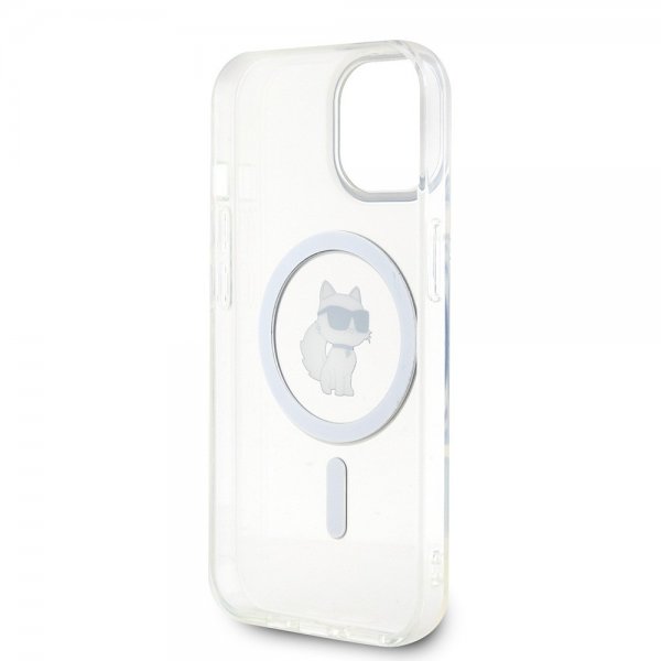 Karl Lagerfeld iPhone 15 Cover Choupette MagSafe Transparent