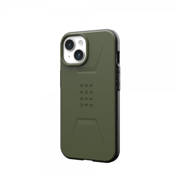 Urban Armor Gear (UAG) iPhone 15 Cover Civilian MagSafe Olive Drab