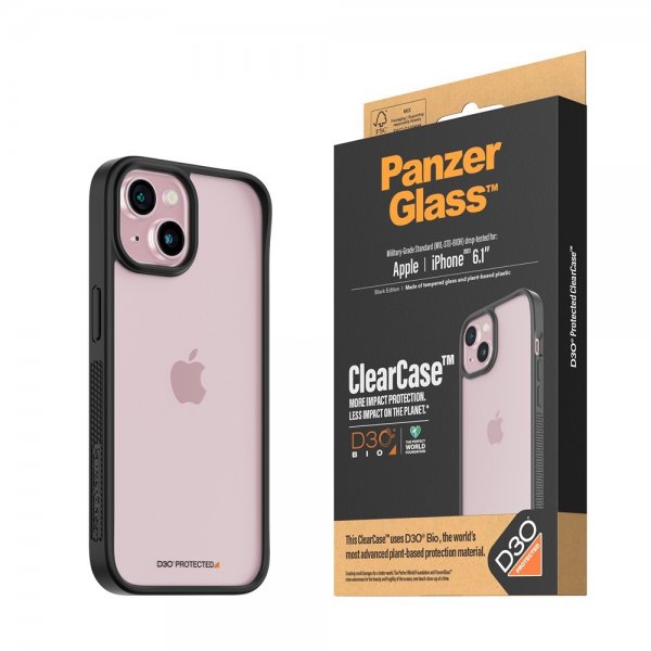 PanzerGlass iPhone 15 Cover ClearCase D3O Sort