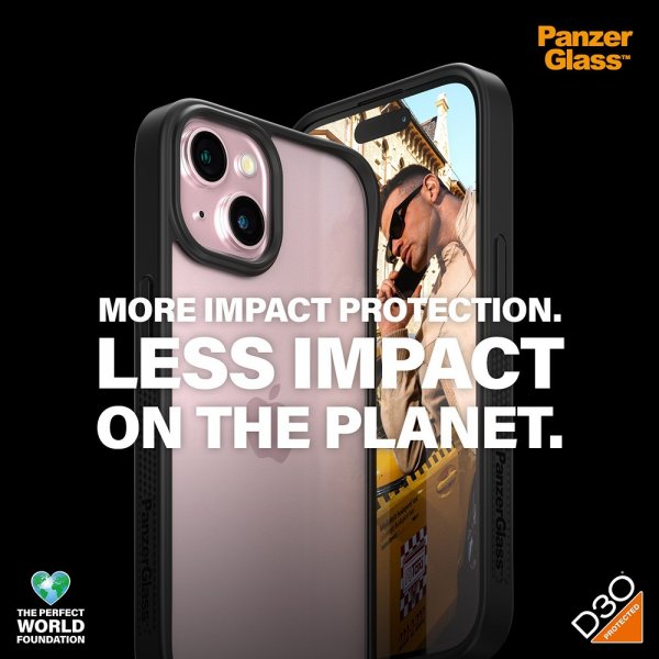 PanzerGlass iPhone 15 Cover ClearCase D3O Sort
