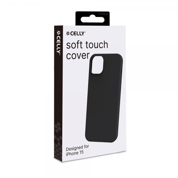 Celly iPhone 15 Cover CROMO Sort