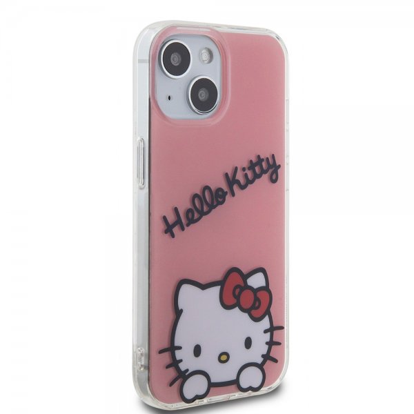 Hello Kitty iPhone 15 Cover Daydreaming Crossbody Pink