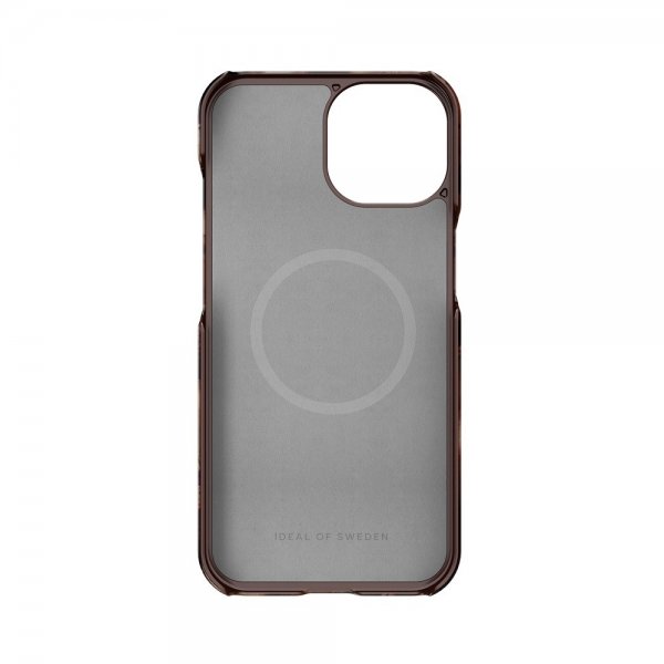 Ideal of Sweden iPhone 15 Cover Fashion Case MagSafe Dark Amber Marble