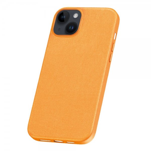 Baseus iPhone 15 Cover Faux Leather Series Orange