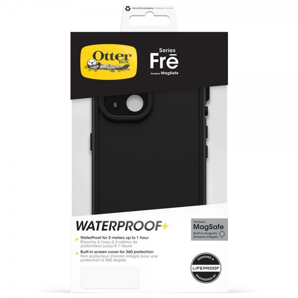 Otterbox iPhone 15 Cover Fre MagSafe Sort