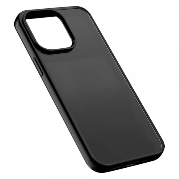 X-Level iPhone 15 Cover Frosted Bagside Sort