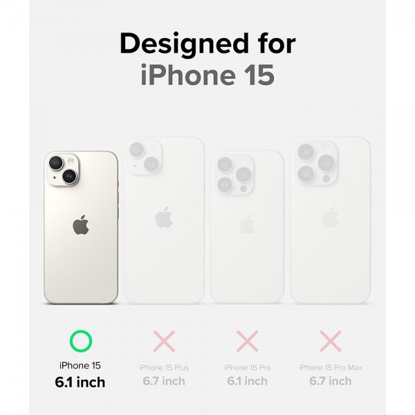 Ringke iPhone 15 Cover Fusion Bold Matgrå
