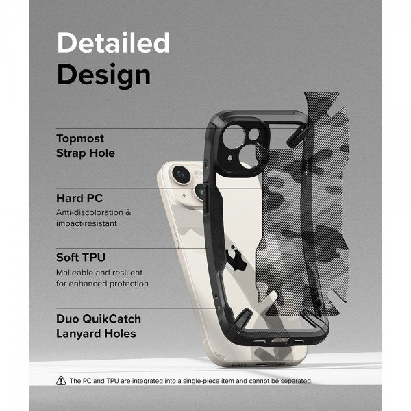 Ringke iPhone 15 Cover Fusion X Design Camo Black