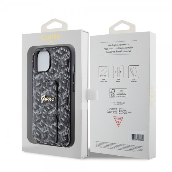 Guess iPhone 15 Cover G Cube Grip Stand Sort