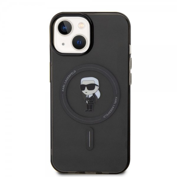 Karl Lagerfeld iPhone 15 Cover Ikonik MagSafe Sort
