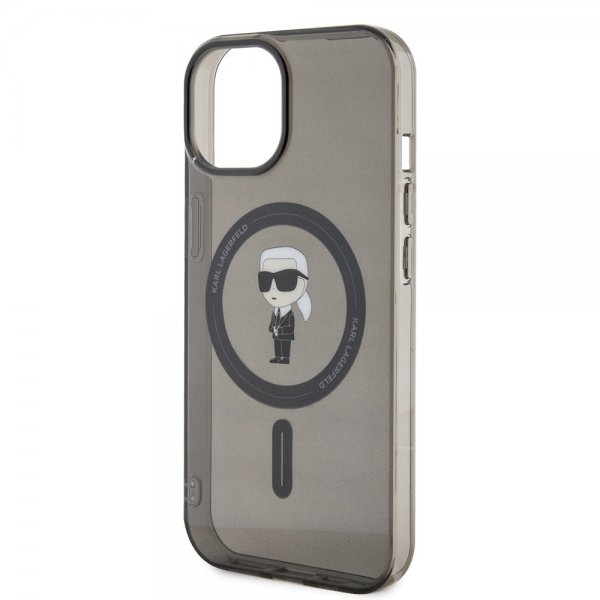 Karl Lagerfeld iPhone 15 Cover Ikonik MagSafe Sort