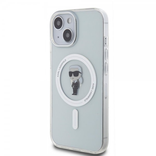 Karl Lagerfeld iPhone 15 Cover Ikonik MagSafe Transparent