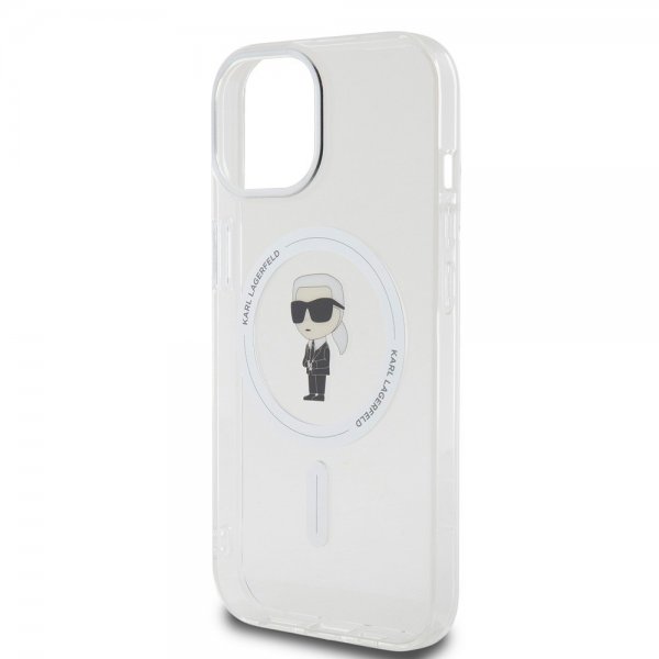 Karl Lagerfeld iPhone 15 Cover Ikonik MagSafe Transparent