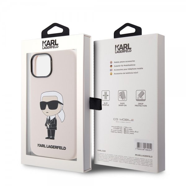 Karl Lagerfeld iPhone 15 Cover Ikonik NFT Rosa