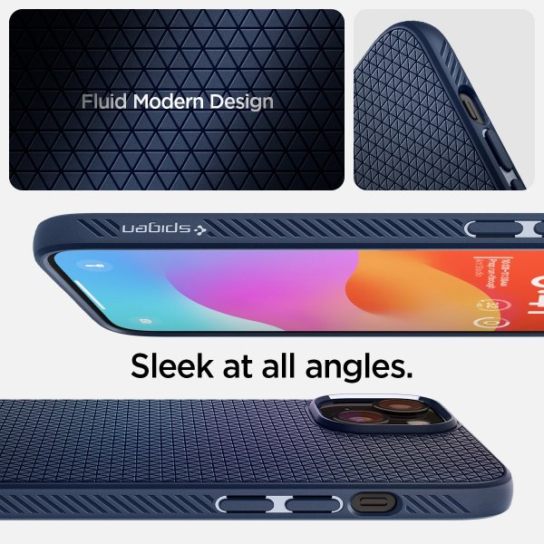 Spigen iPhone 15 Cover Liquid Air Navy Blue