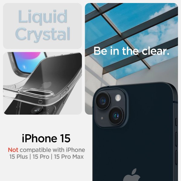 Spigen iPhone 15 Cover Liquid Crystal Crystal Clear