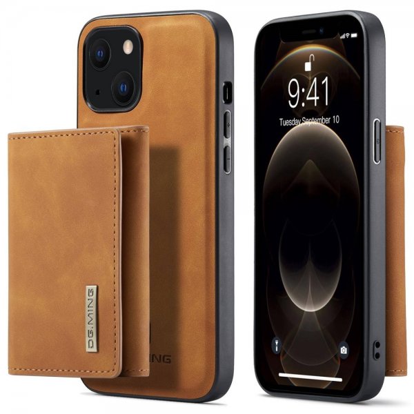 Dg.Ming iPhone 15 Cover M1 Series Aftagelig Kortholder Brun