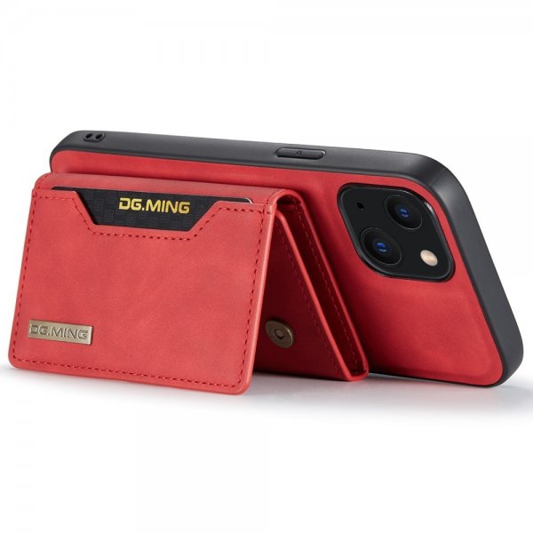Dg.Ming iPhone 15 Cover M2 Series Aftagelig Kortholder Rød