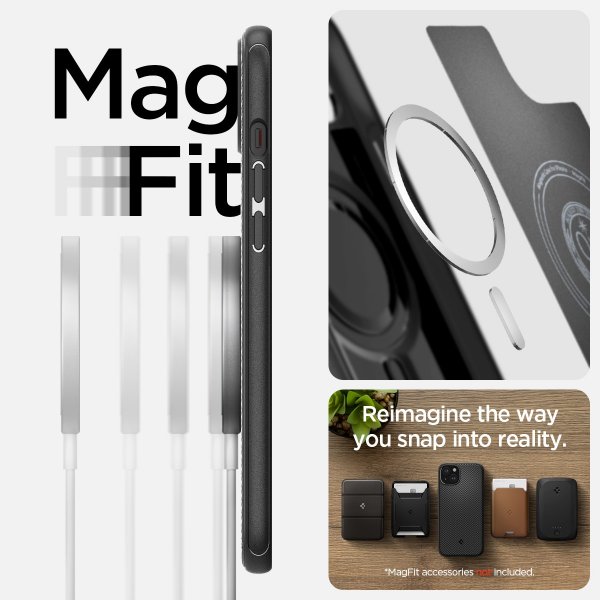 Spigen iPhone 15 Cover Mag Armor MagFit Mat Sort