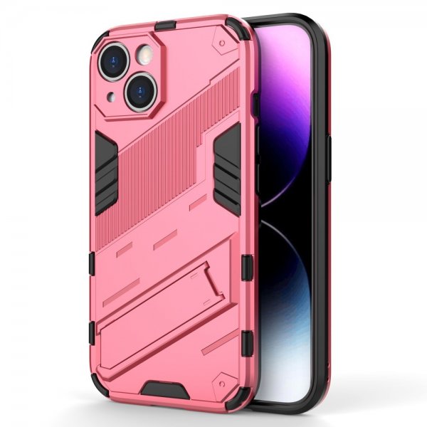 iPhone 15 Cover med Stativ Magenta