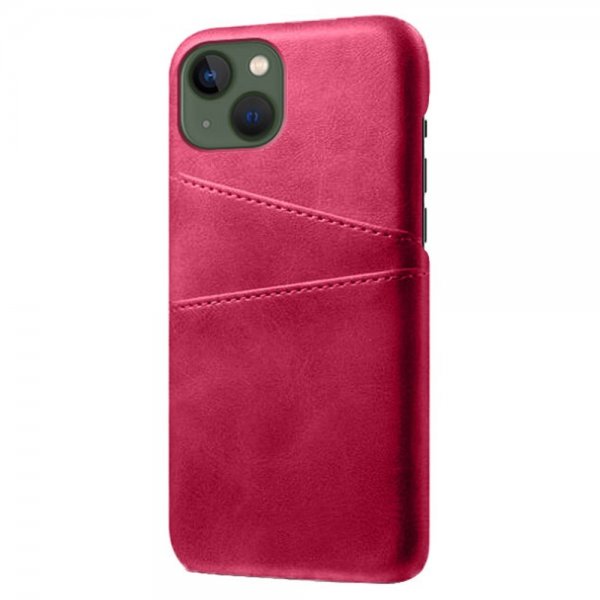 iPhone 15 Cover med to Kortlommer Magenta