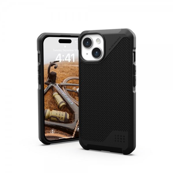 Urban Armor Gear (UAG) iPhone 15 Cover Metropolis LT MagSafe Kevlar Black