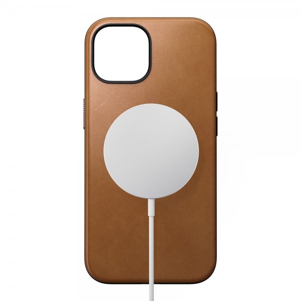 Nomad iPhone 15 Cover Modern Leather Case English Tan
