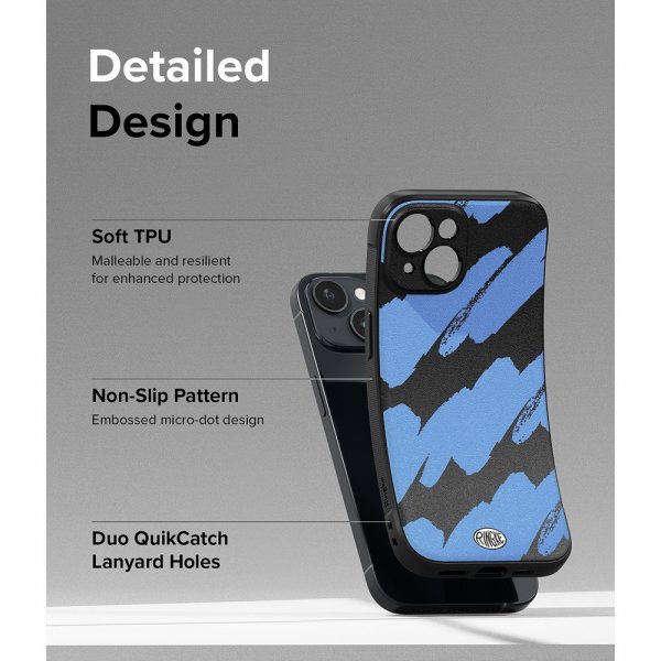 Ringke iPhone 15 Cover Onyx Design Blue Brush