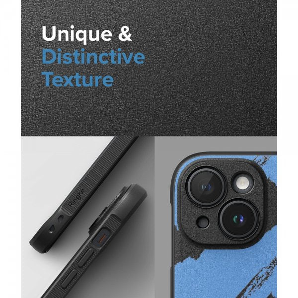 Ringke iPhone 15 Cover Onyx Design Blue Brush