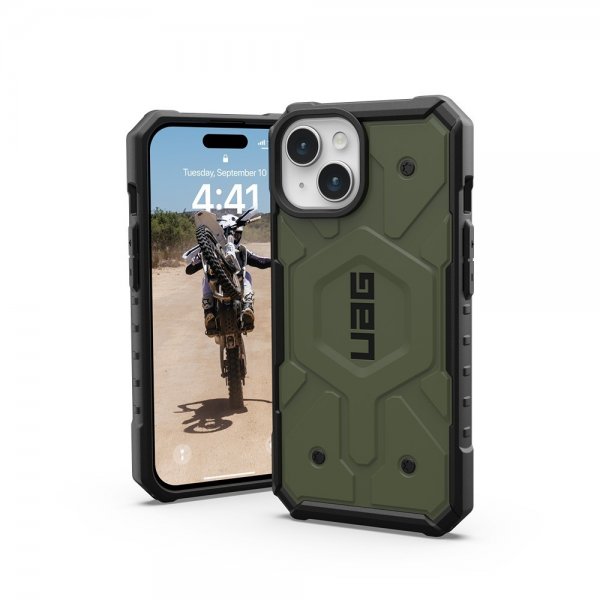 Urban Armor Gear (UAG) iPhone 15 Cover Pathfinder MagSafe Olive Drab
