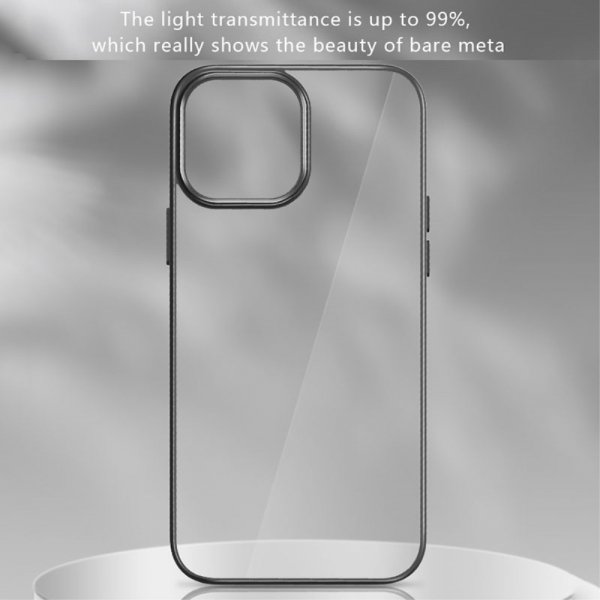 X-Level iPhone 15 Cover Plated Kant Sort