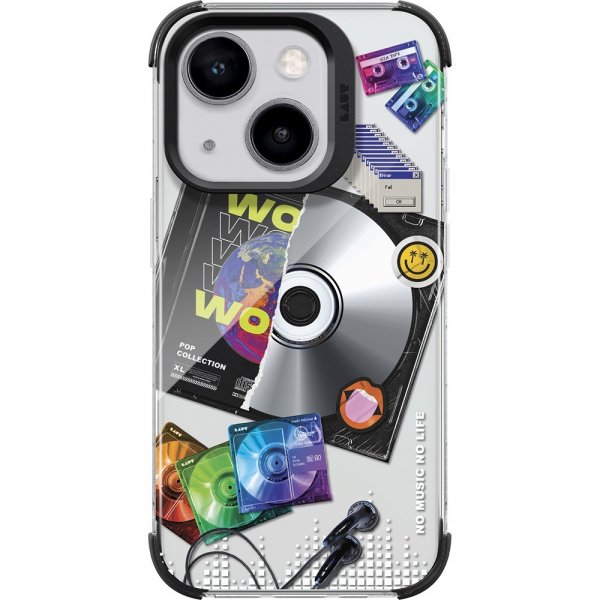 LAUT iPhone 15 Cover POP RETRO MUSIC MagSafe