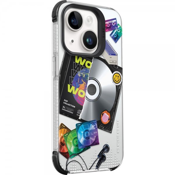 LAUT iPhone 15 Cover POP RETRO MUSIC MagSafe