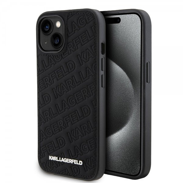 Karl Lagerfeld iPhone 15 Cover Quilted K Pattern Sort
