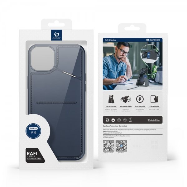Dux Ducis iPhone 15 Cover Rafi II Series MagSafe Blå