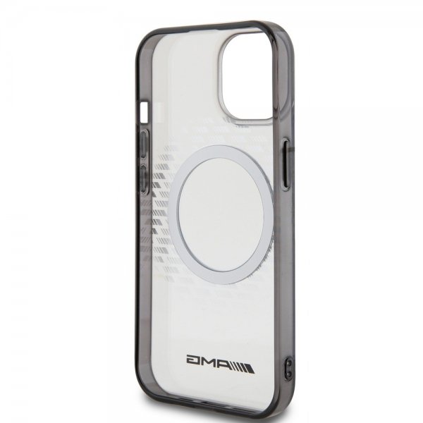 Mercedes Benz iPhone 15 Cover Rhombus Pattern MagSafe AMG Transparent